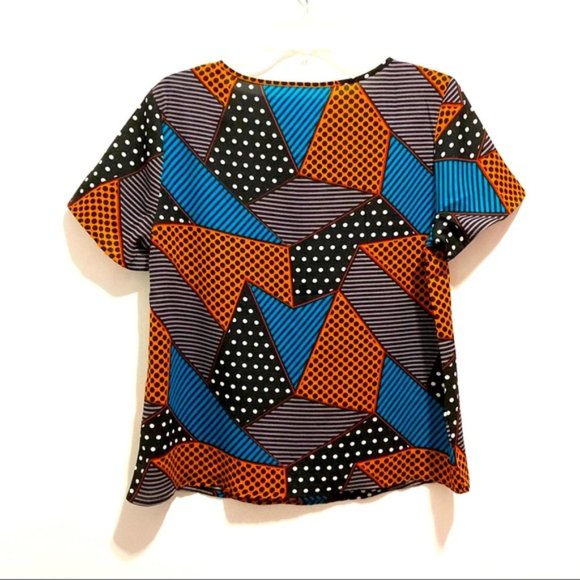 Geo & Polka Dot Print Top - Picture 8 of 10
